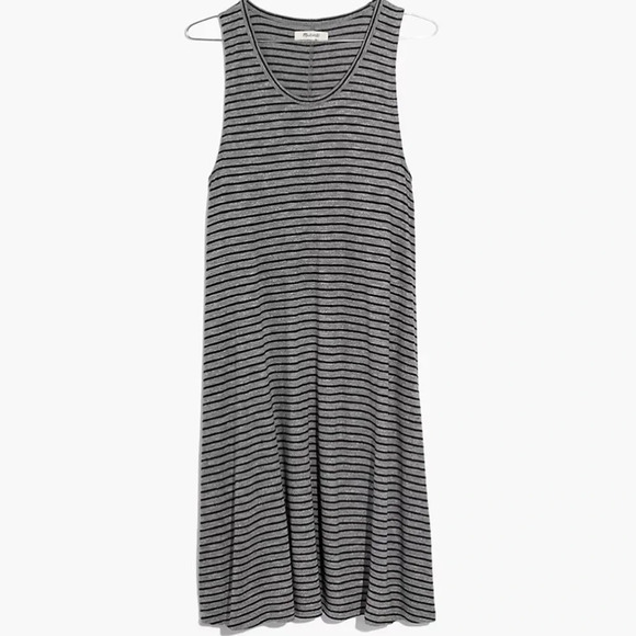 Madewell Highpoint Tank Dress in Stripe - Picture 1 of 8